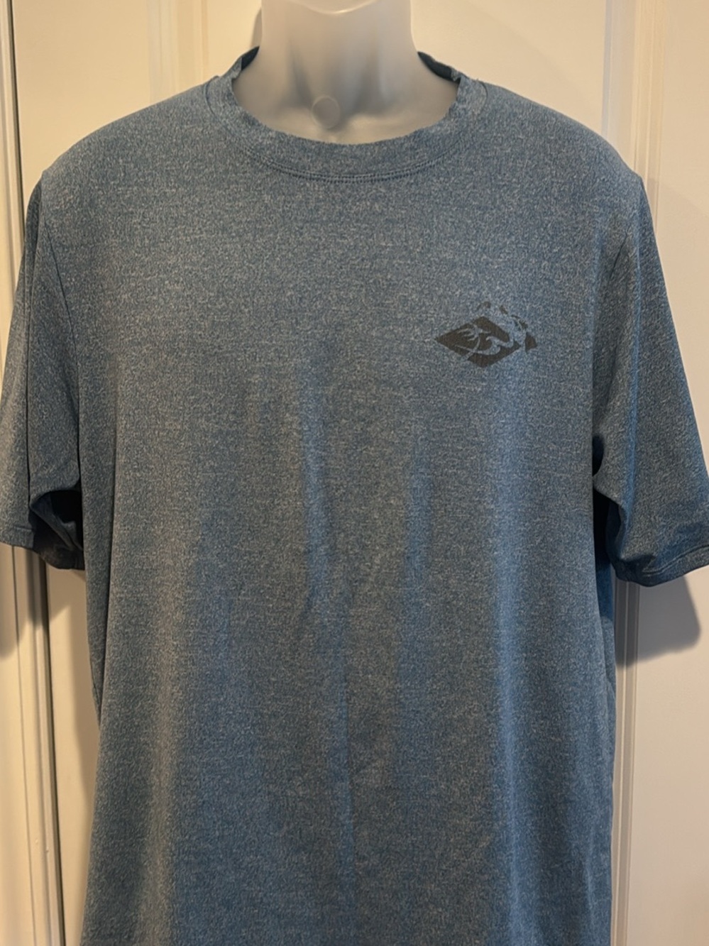 Men's Blue Short-Sleeve Swim Rash Guard Tee